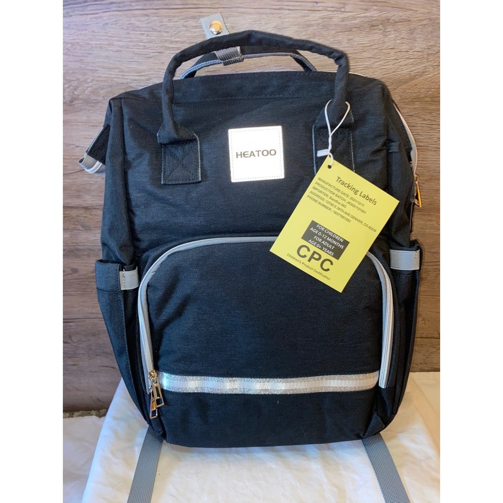 All-in-1 Diper‎ Bag Backpack, Black